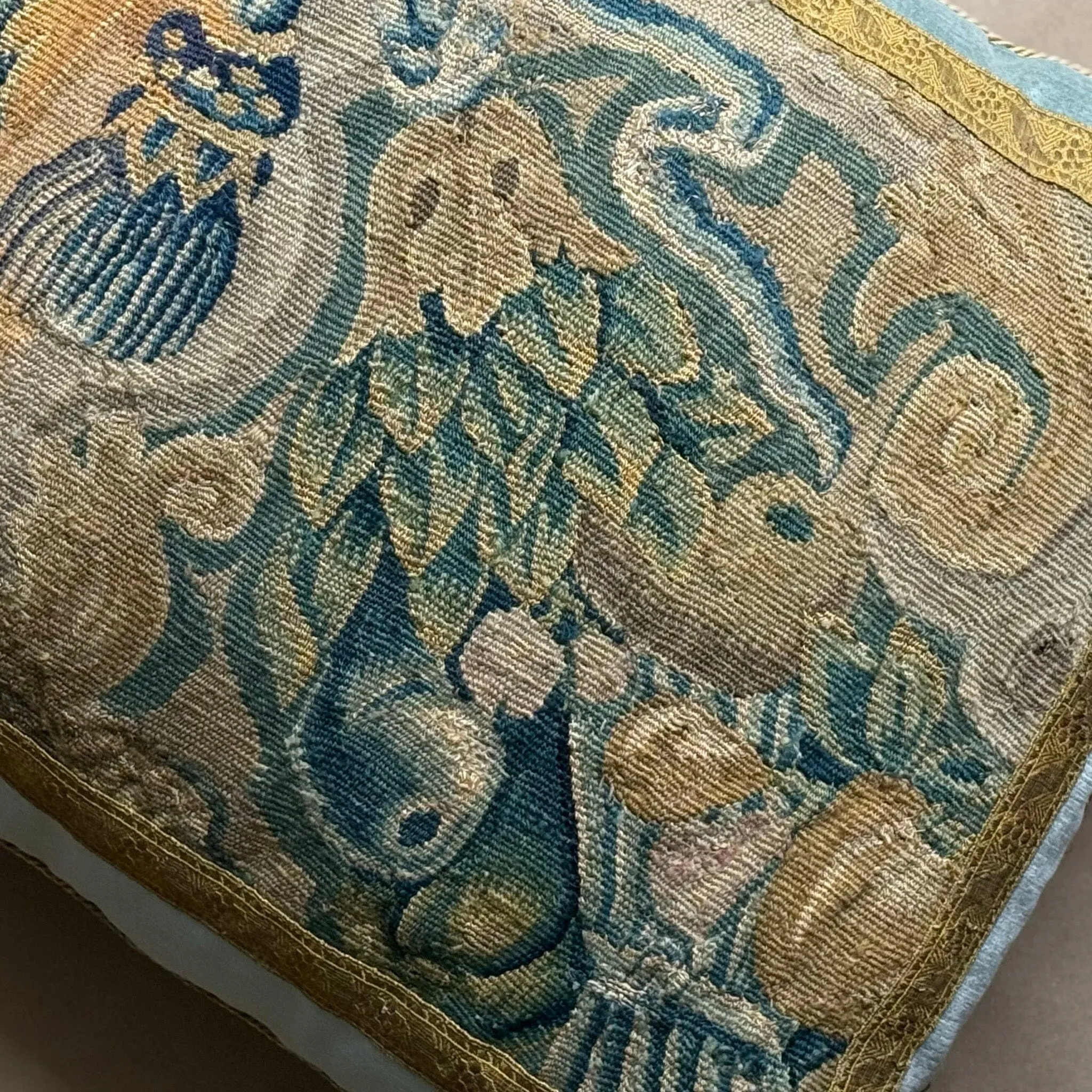 Late 17th C Flemish Tapestry Fragment  (#T092824 | 21 x 33")