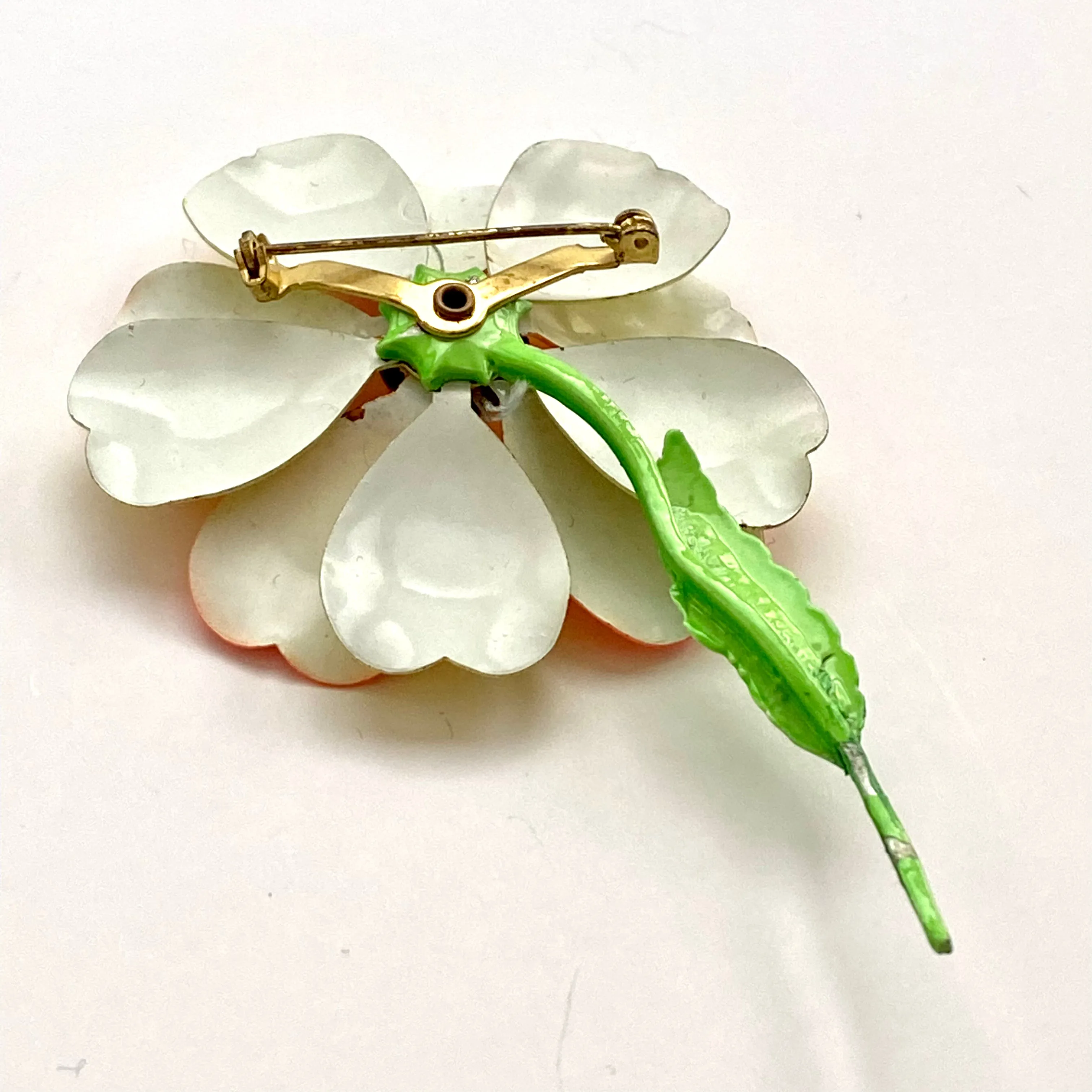 Late 60s/ Early 70s Enamel Flower Brooch