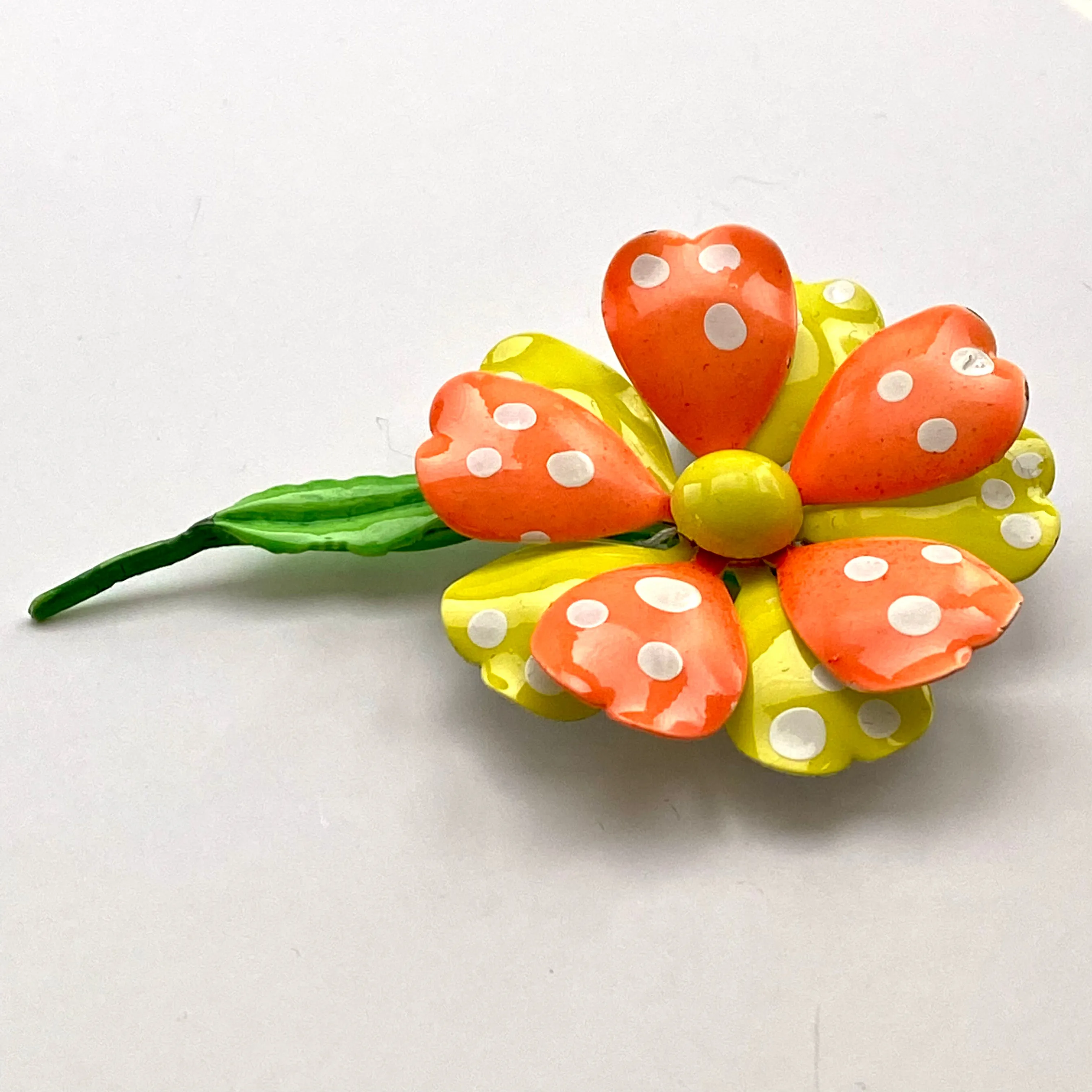Late 60s/ Early 70s Enamel Flower Brooch