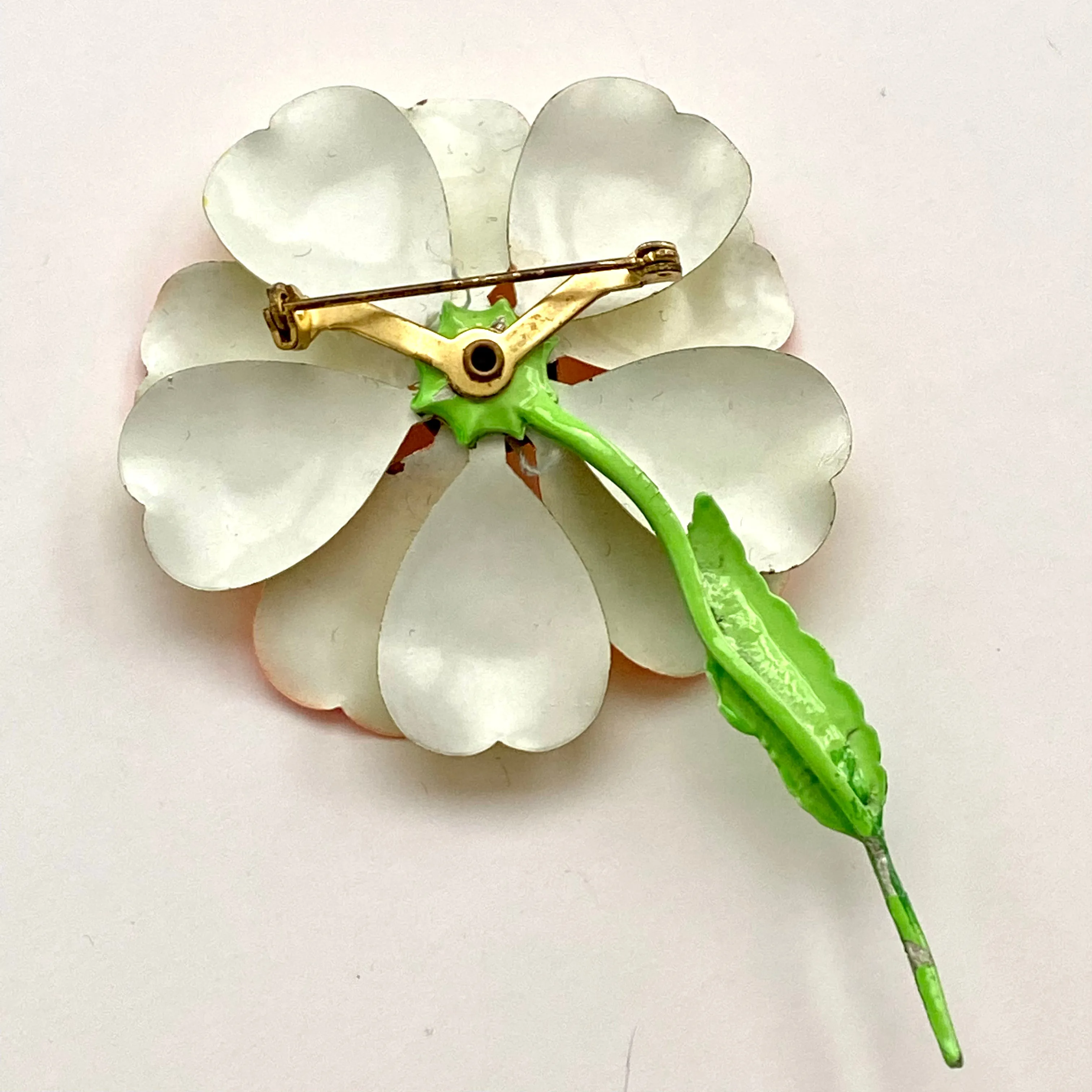 Late 60s/ Early 70s Enamel Flower Brooch