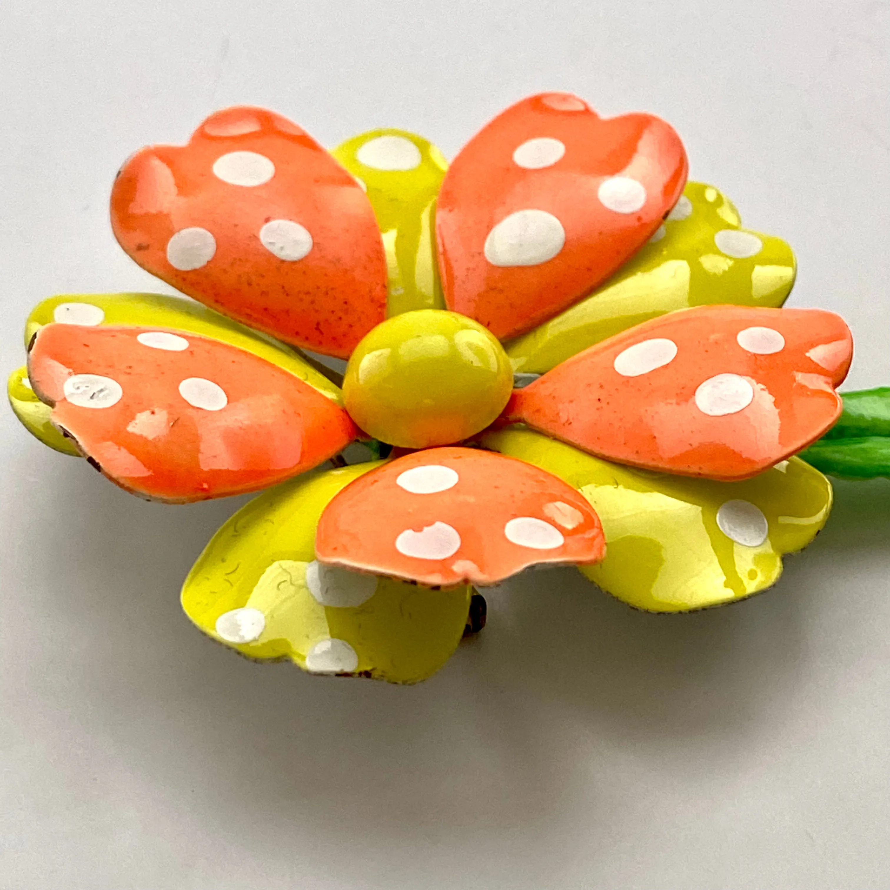 Late 60s/ Early 70s Enamel Flower Brooch