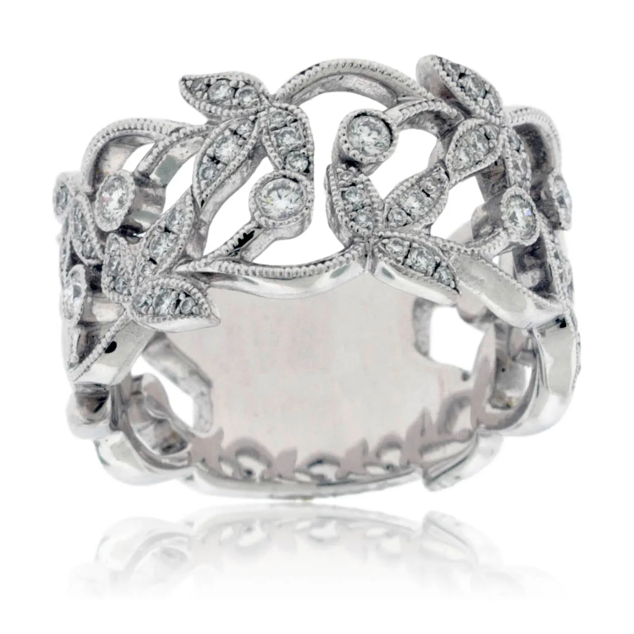 Leaf and Vine Diamond Ring