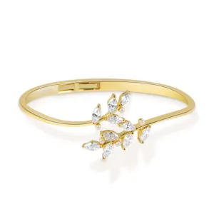 Leaf Branch Diamond Gold Bracelet Nature's Grace Collection