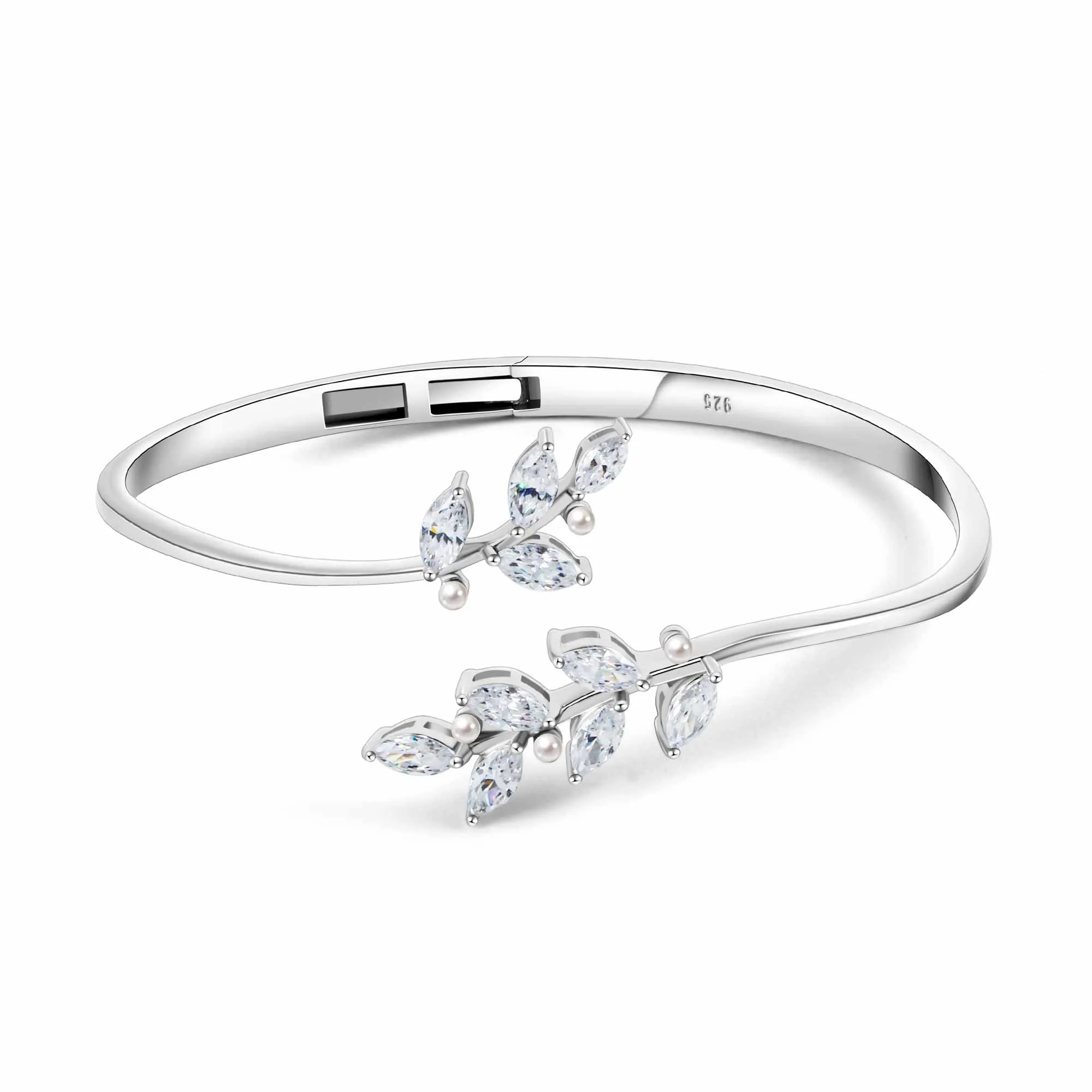 Leaf Branch Diamond Gold Bracelet Nature's Grace Collection