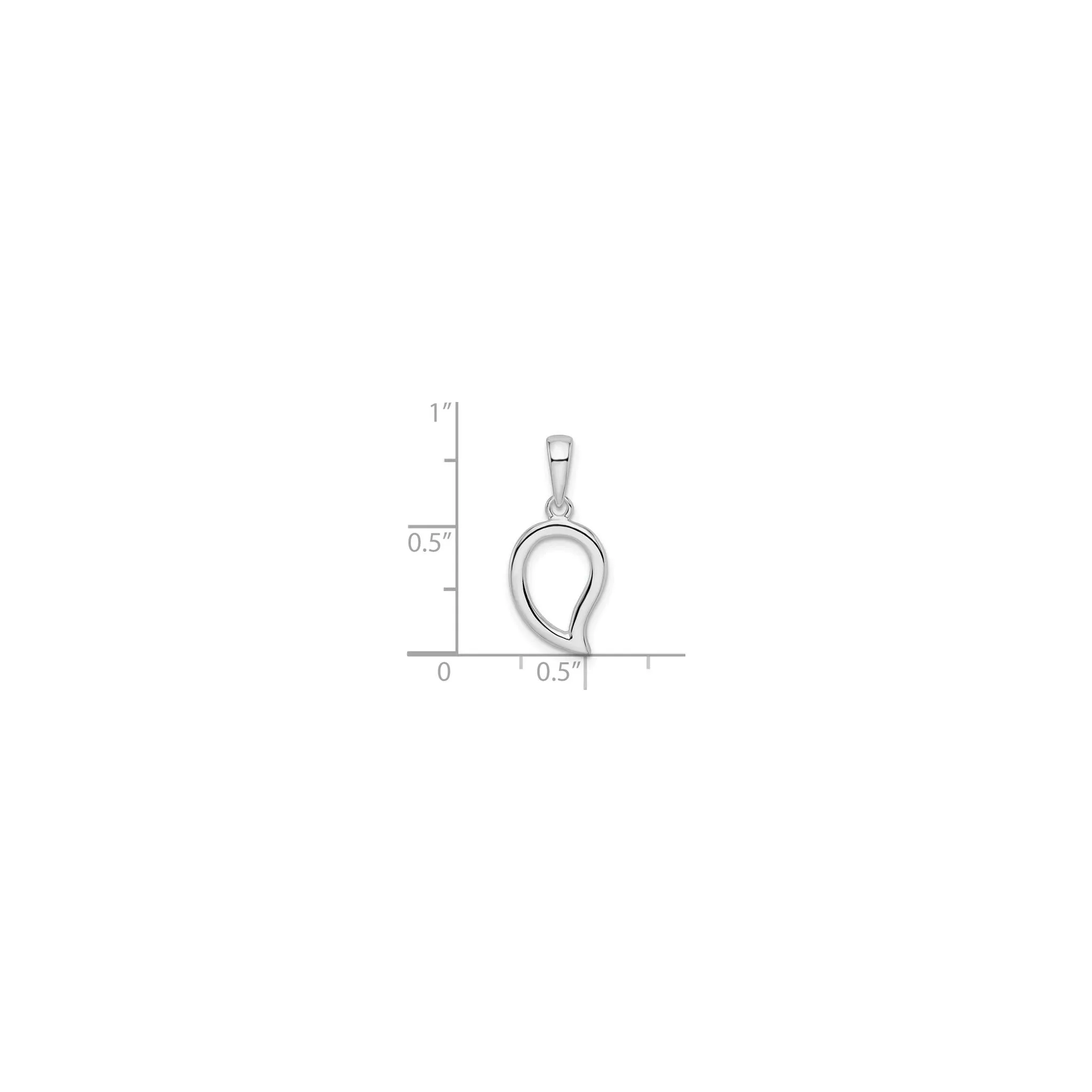 Leaf Contour Pendant (Silver)