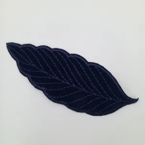 Leaf Embroidery Patch Vintage Dark Navy Embroidered Leaf Fabric Patches for DIY Sewing Crafting, Clothing Revamps, Quilting, Embellishments