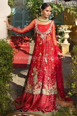 Lehenga Choli with Angrakha Style Bridal Dress #BS127