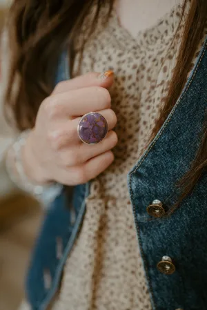 Lenny Ring | Purple Spiny Turquoise - FINAL SALE