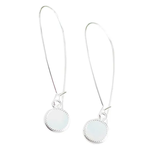 Long Color Dot Earrings