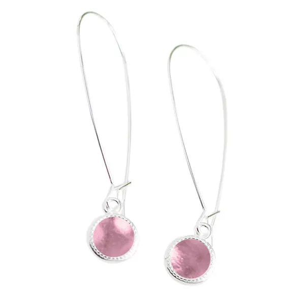 Long Color Dot Earrings