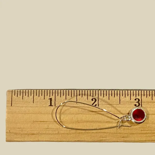 Long Color Dot Earrings