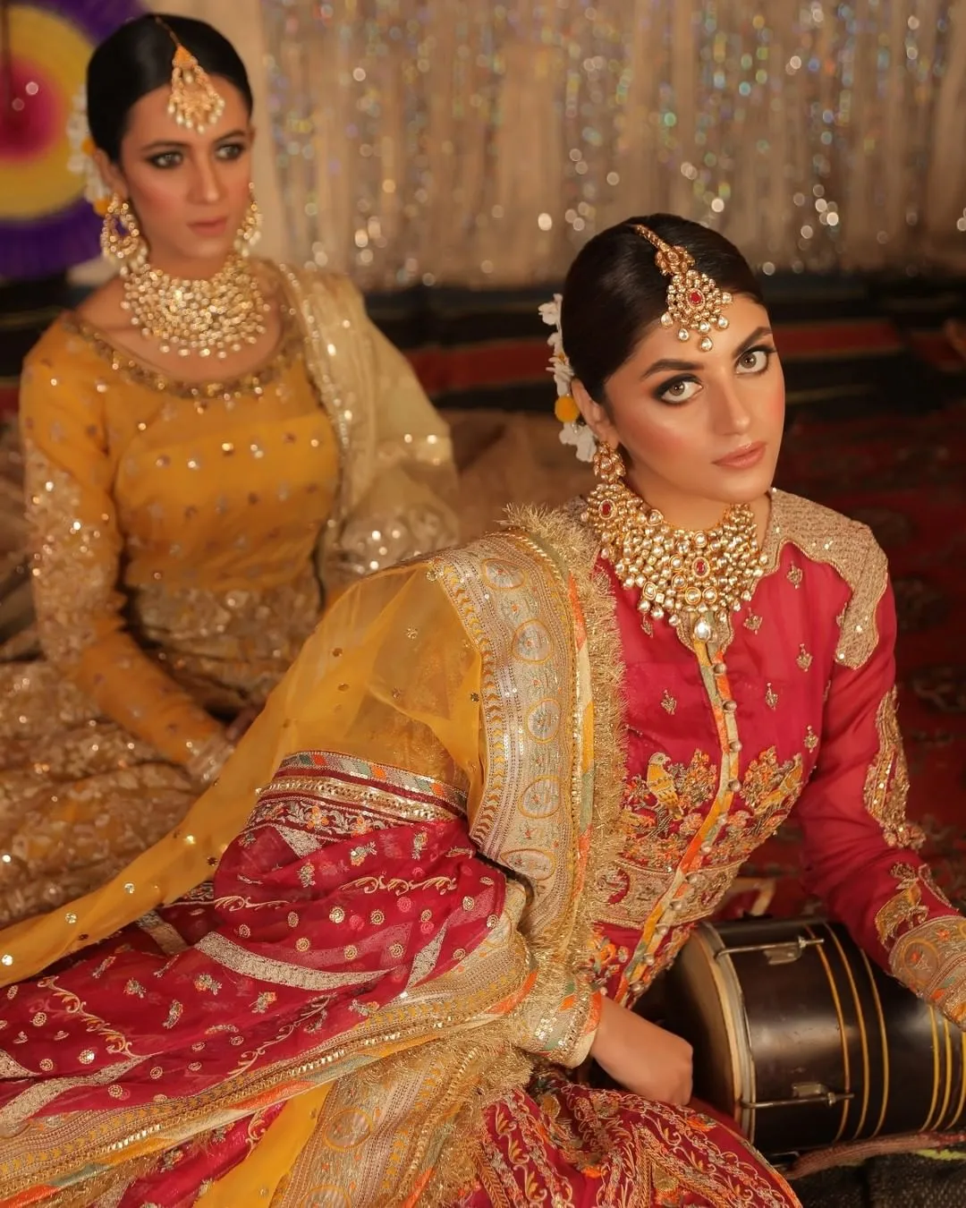 Long Jacket Lehenga Pink Pakistani Bridal Dress #BS814
