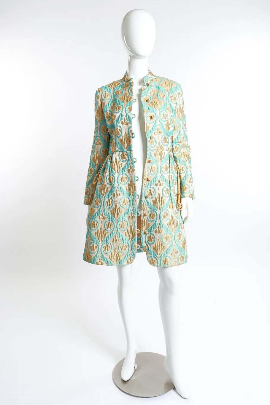 Lurex Floral Brocade Dress