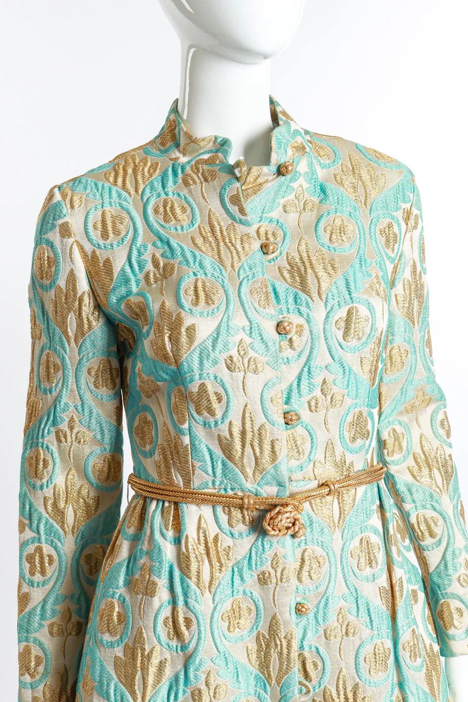 Lurex Floral Brocade Dress