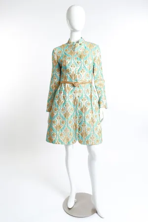 Lurex Floral Brocade Dress