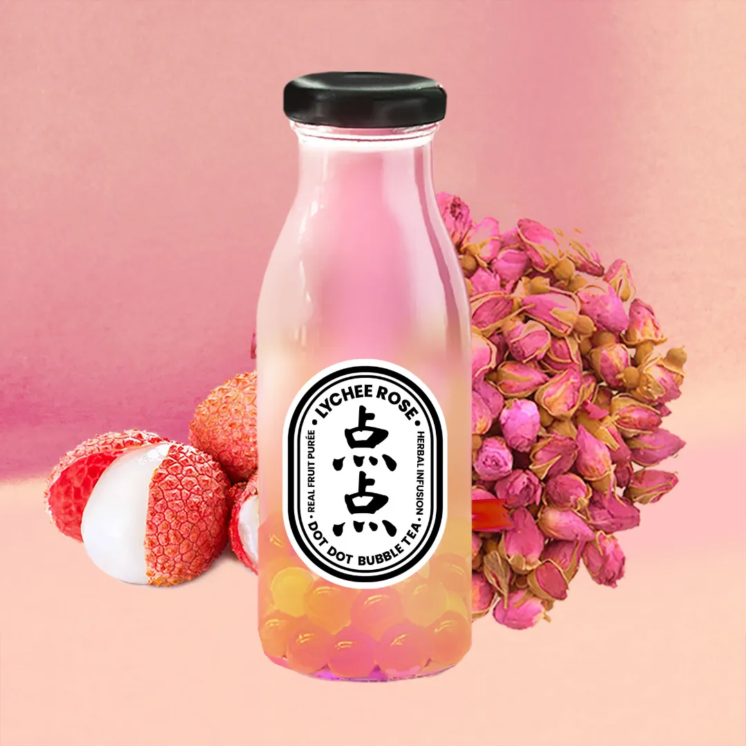 Lychee Rose Bubble Tea 12 x 250ml