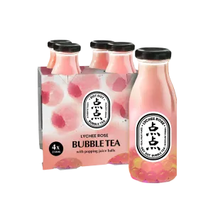 Lychee Rose Bubble Tea 4 x 4 x 250ml