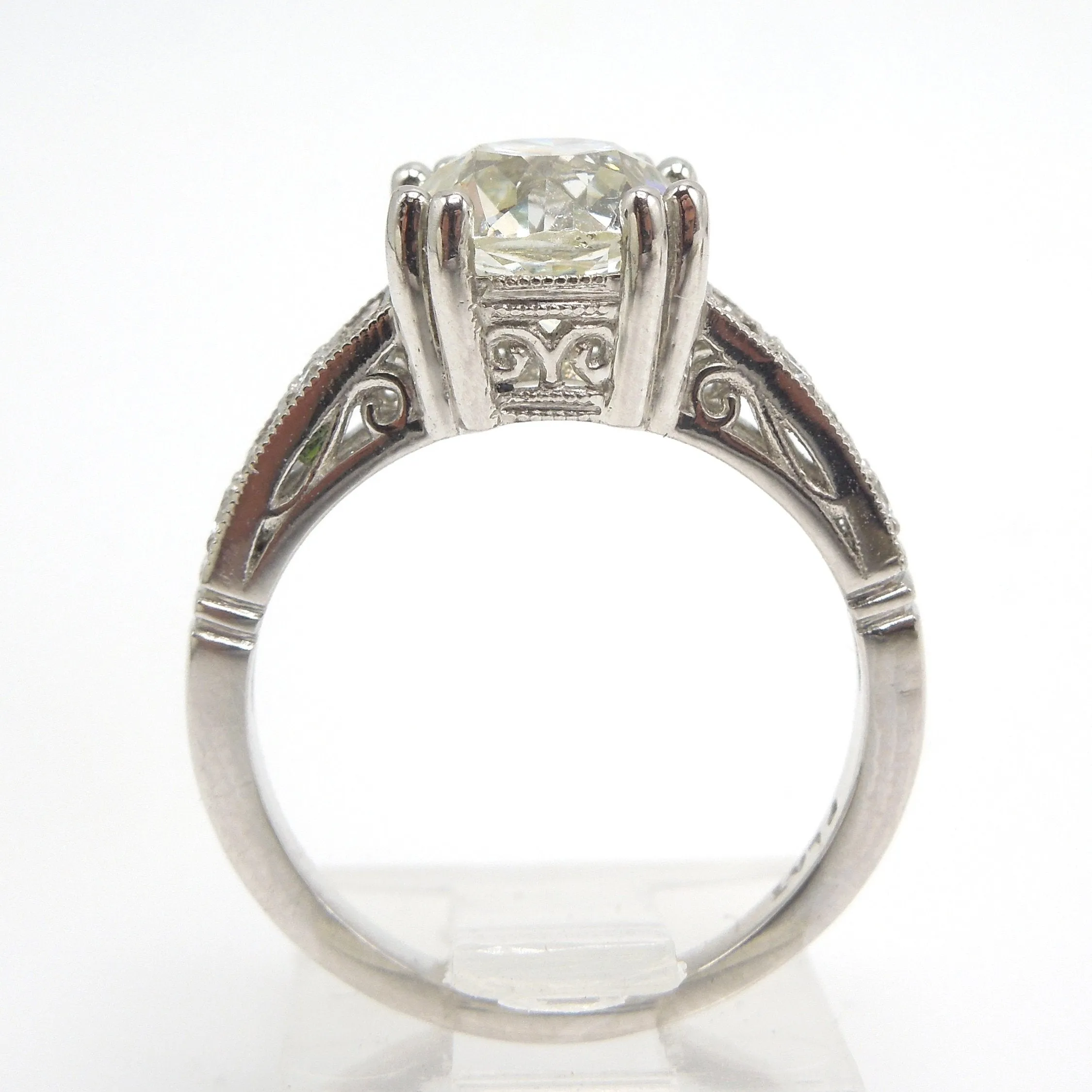 Make it Pretty Ring: 2.72 Carat Old European Cut Diamond Engagement Ring in Platinum