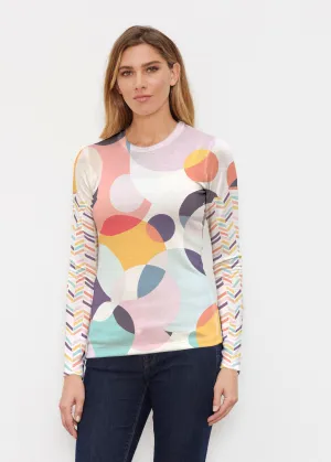 Marble Chevron (25065) ~ Butterknit Long Sleeve Crew Top