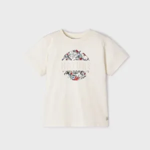 Mayoral Cream Nature Print T-Shirt