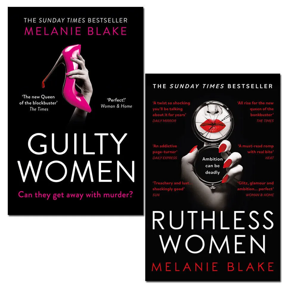 Melanie Blake Collection 2 Books Set Guilty Women, Ruthless Women