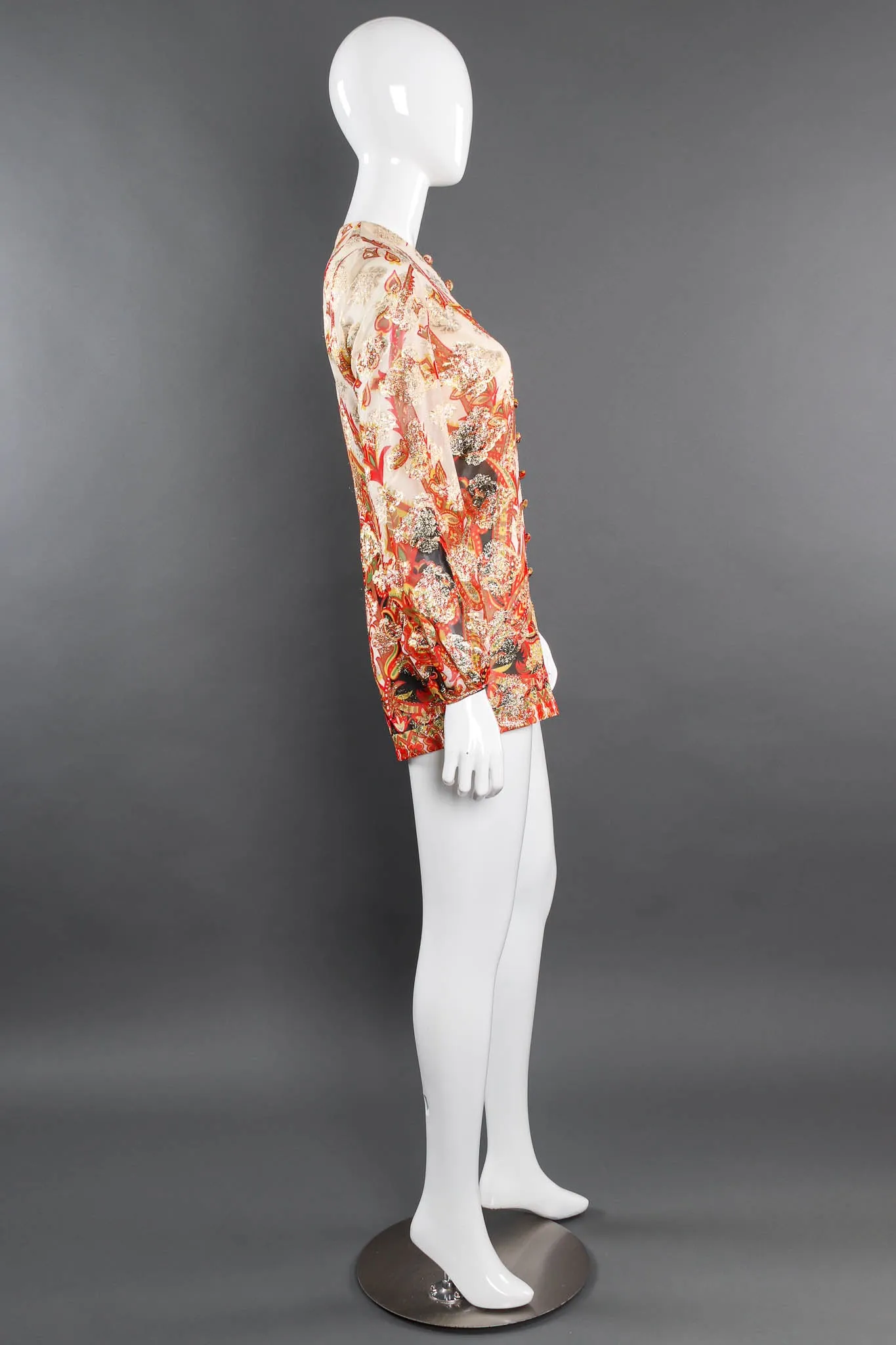 Metallic Floral Romper & Skirt Set