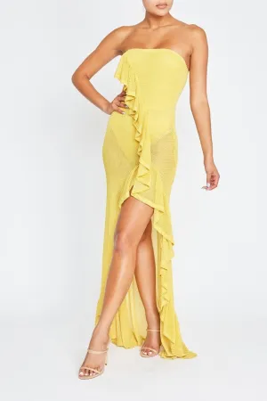 Metallic Open Knit Maxi Dress