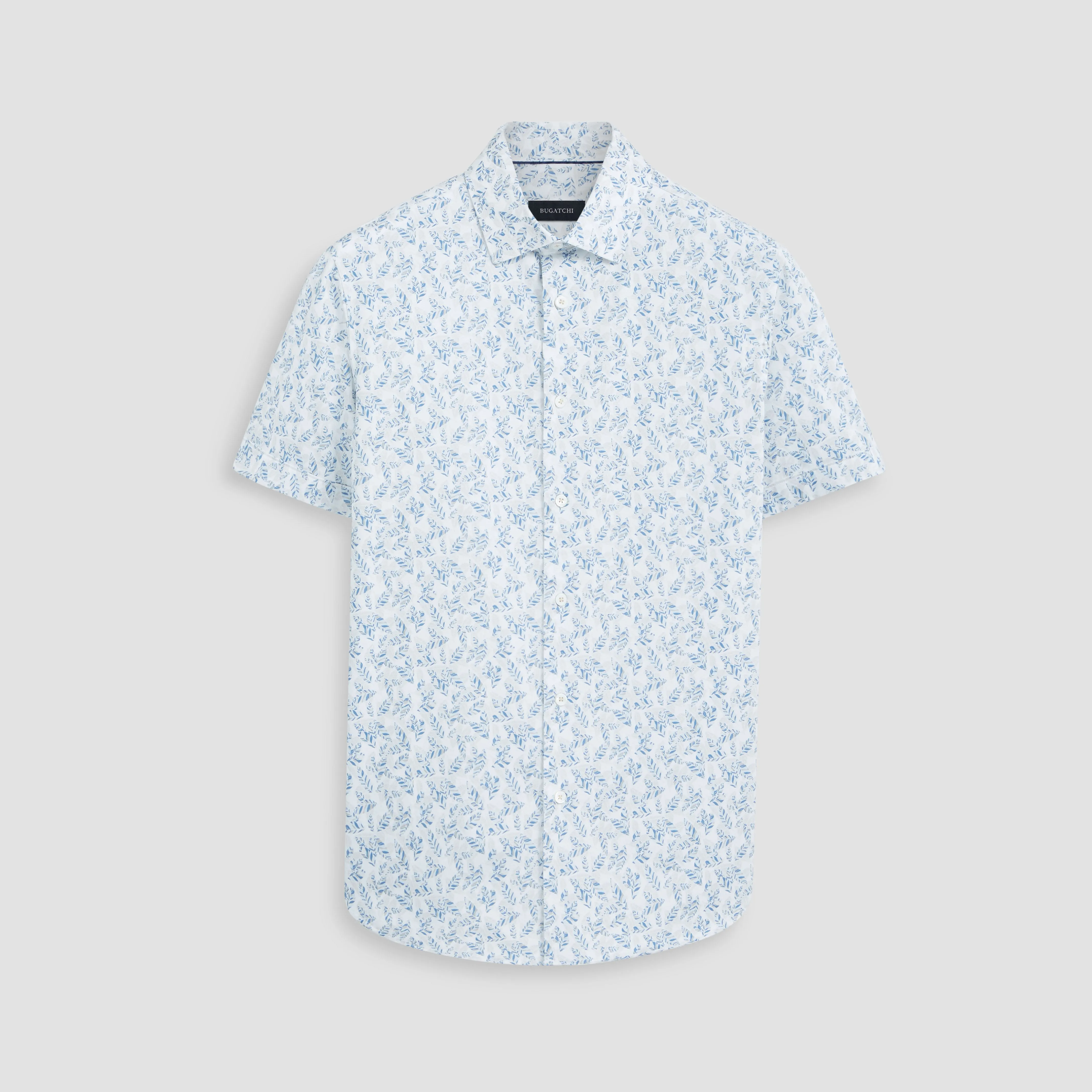 Miles Leaf Print OoohCotton Short Sleeve Shirt