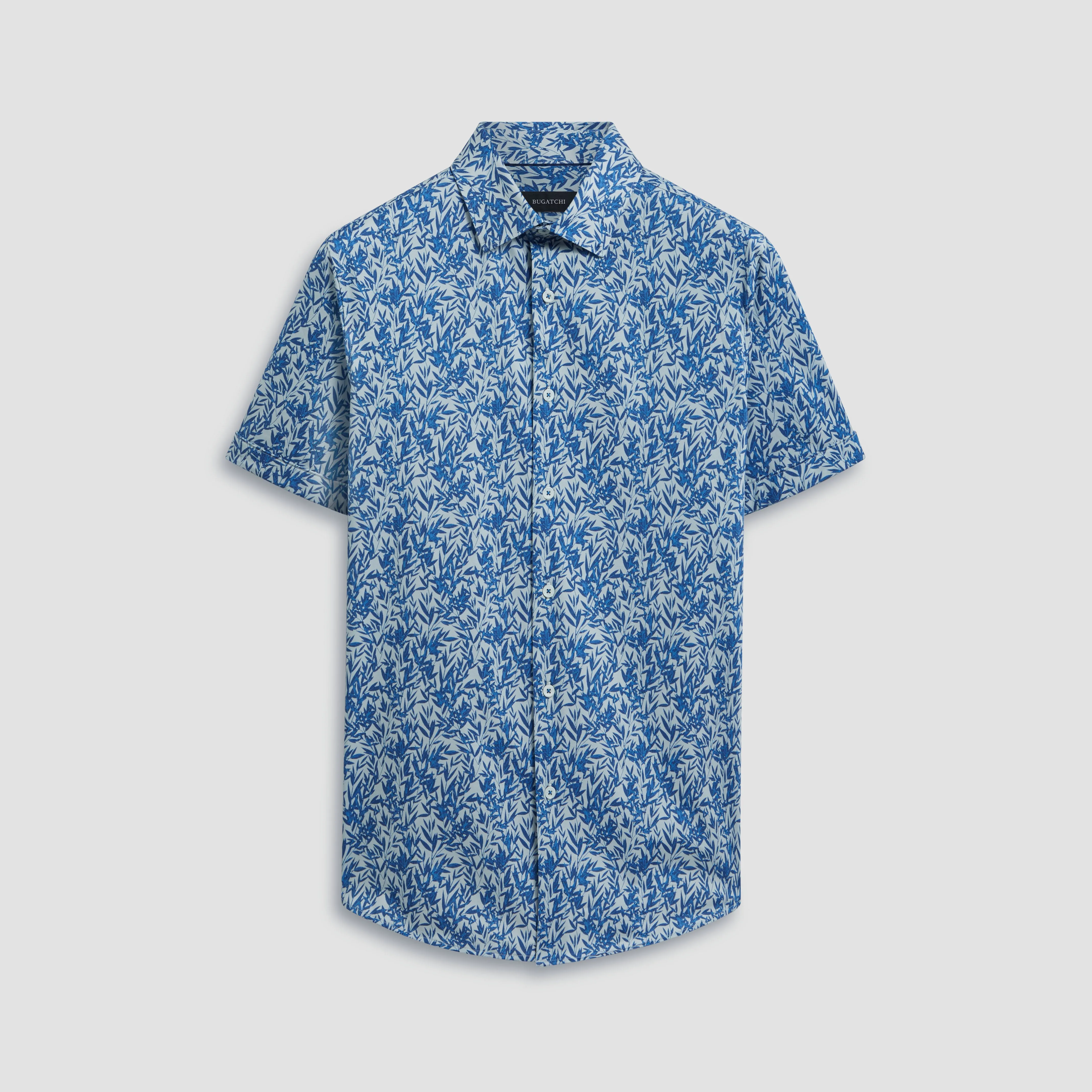 Miles Leaf Print OoohCotton Short Sleeve Shirt