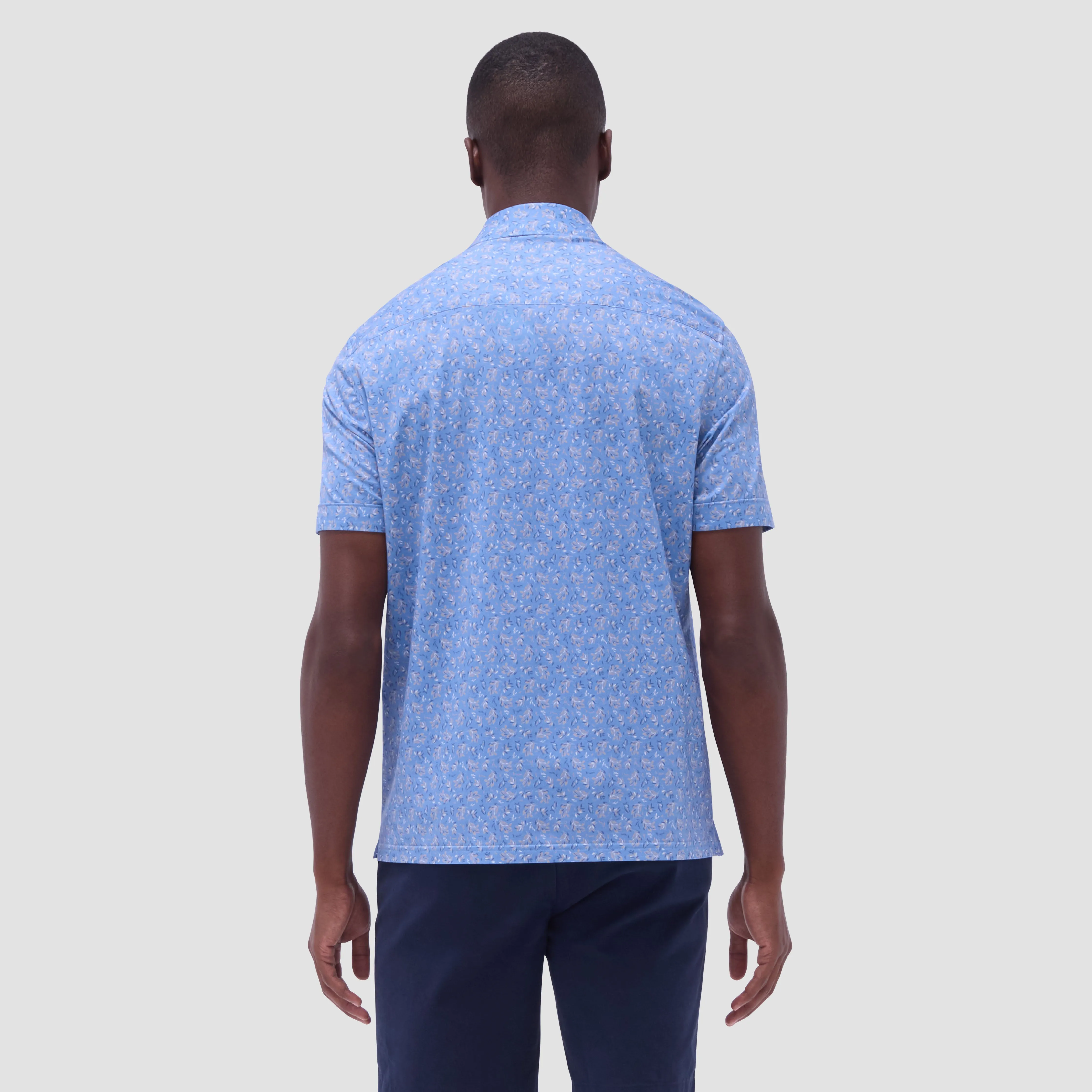 Milo Leaf Print OoohCotton Short-Sleeve Shirt