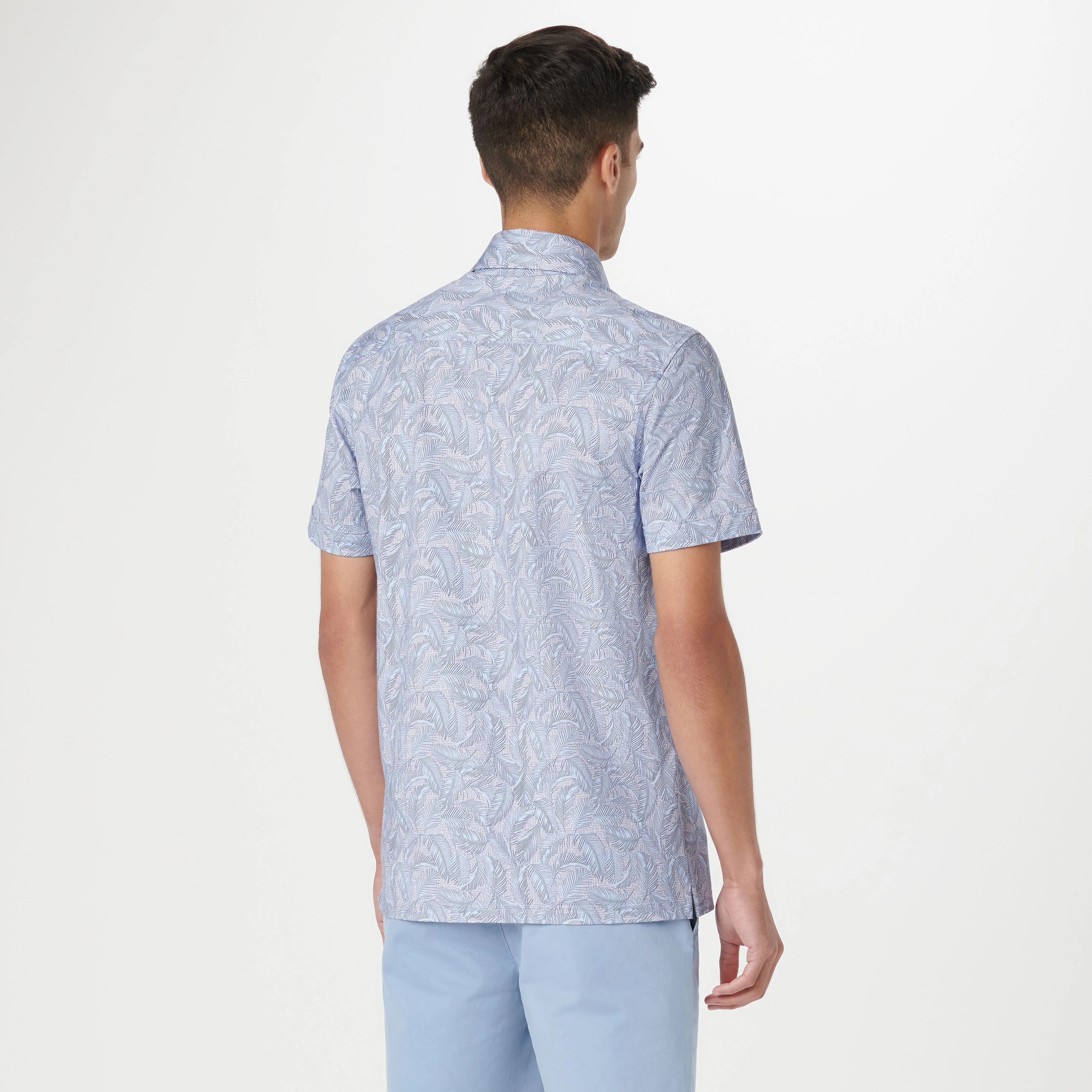 Milo Leaf Print OoohCotton Short Sleeve Shirt