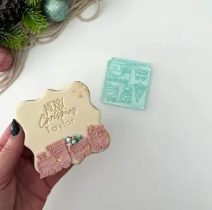 Mini Christmas Train Raised & Cut Double Up Embosser
