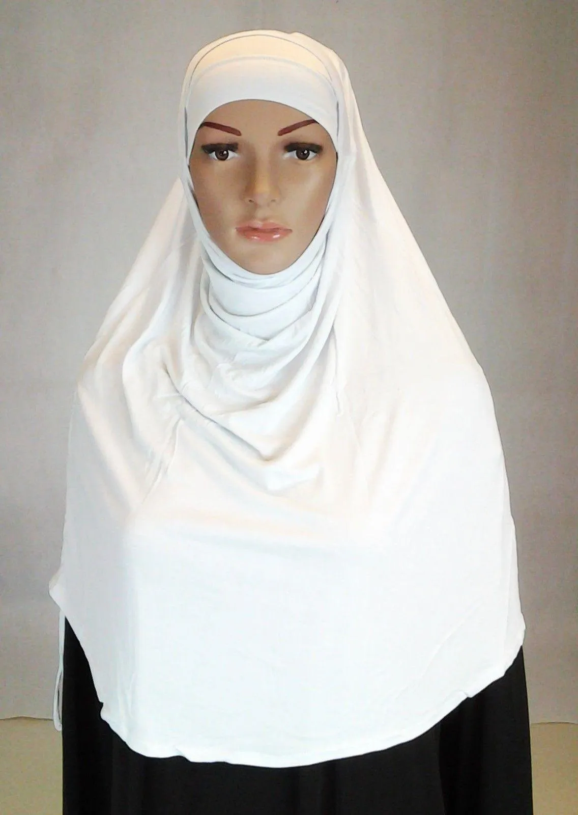 Modal Cotton 2 Piece Amira Hijab Islamic Scarf Shawls Muslim Head Wrap