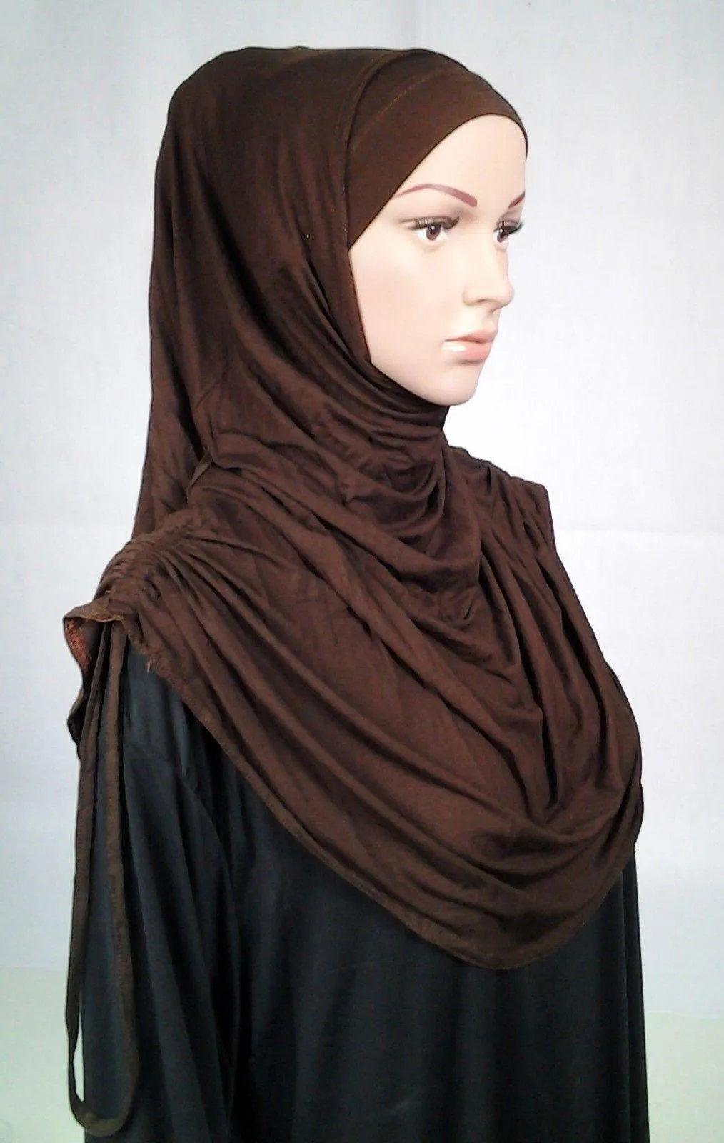 Modal Cotton 2 Piece Amira Hijab Islamic Scarf Shawls Muslim Head Wrap