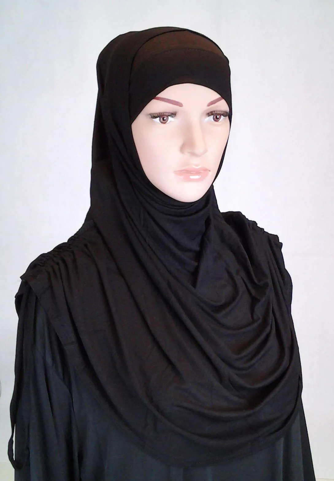 Modal Cotton 2 Piece Amira Hijab Islamic Scarf Shawls Muslim Head Wrap