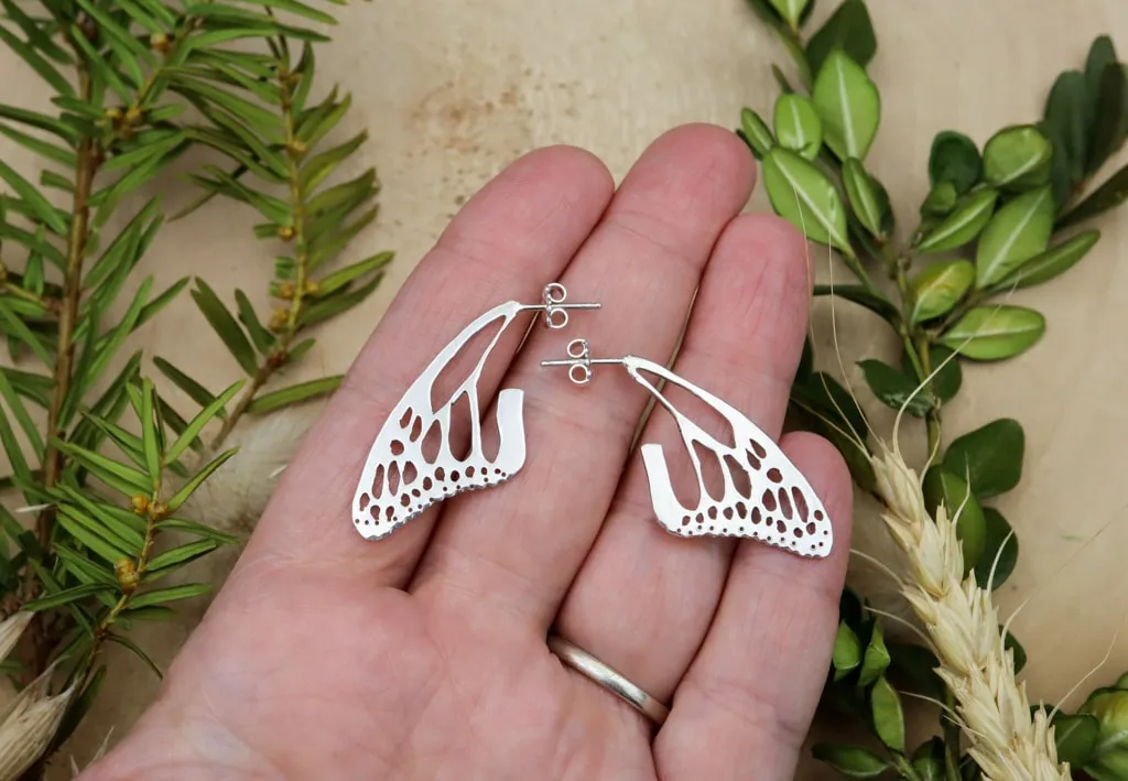 Monarch Butterfly Wing Earrings