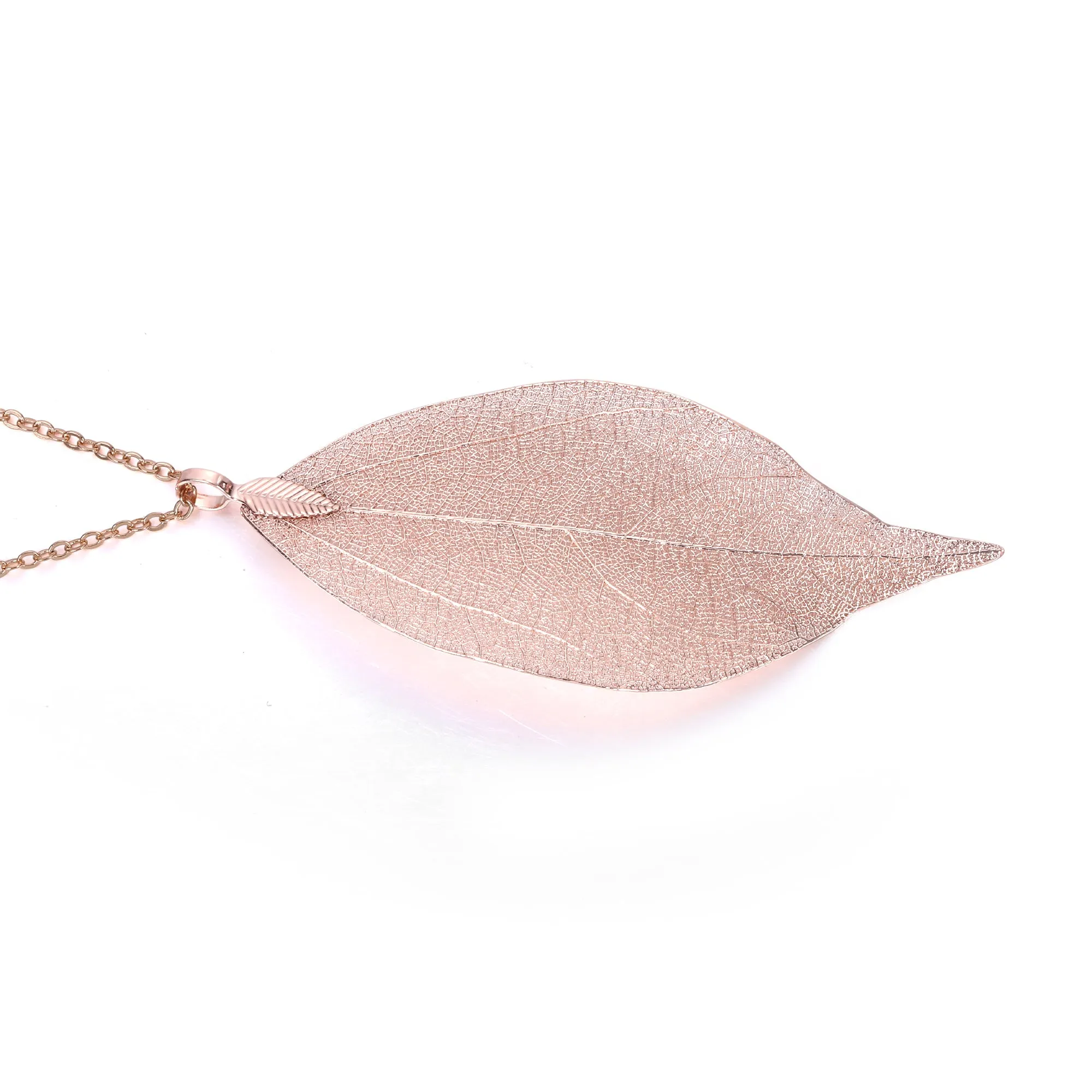 Nature Tree Leaf Pendant Necklace Earring Set