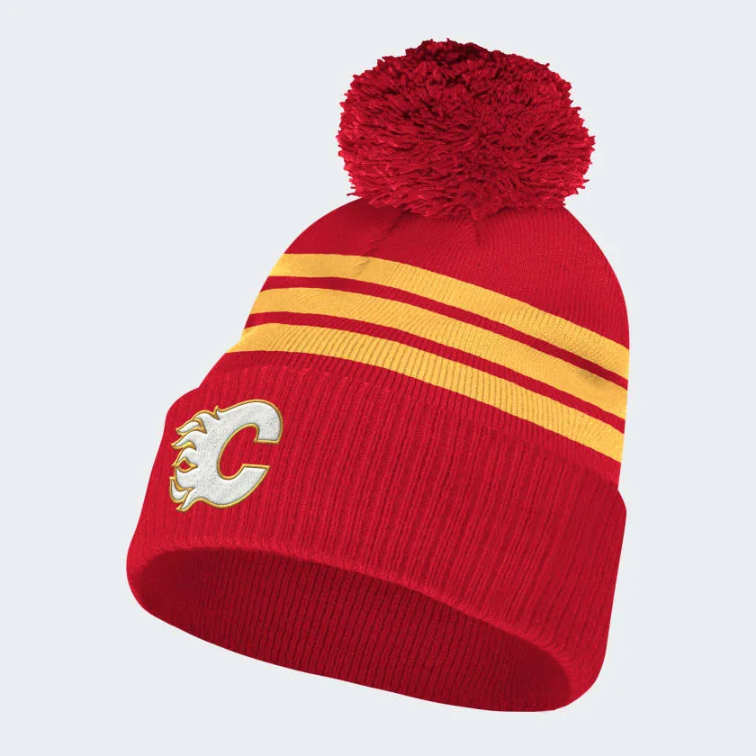 NHL Three Striped Cuffed Pom Beanie
