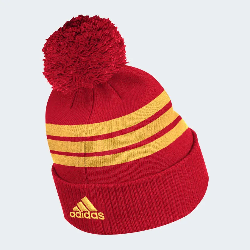 NHL Three Striped Cuffed Pom Beanie