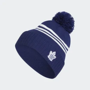 NHL Three Striped Cuffed Pom Beanie