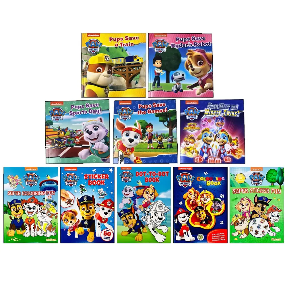 Nickelodeon Paw Patrol 10 Books Collection Set(Pups Meet The Mighty Twins)