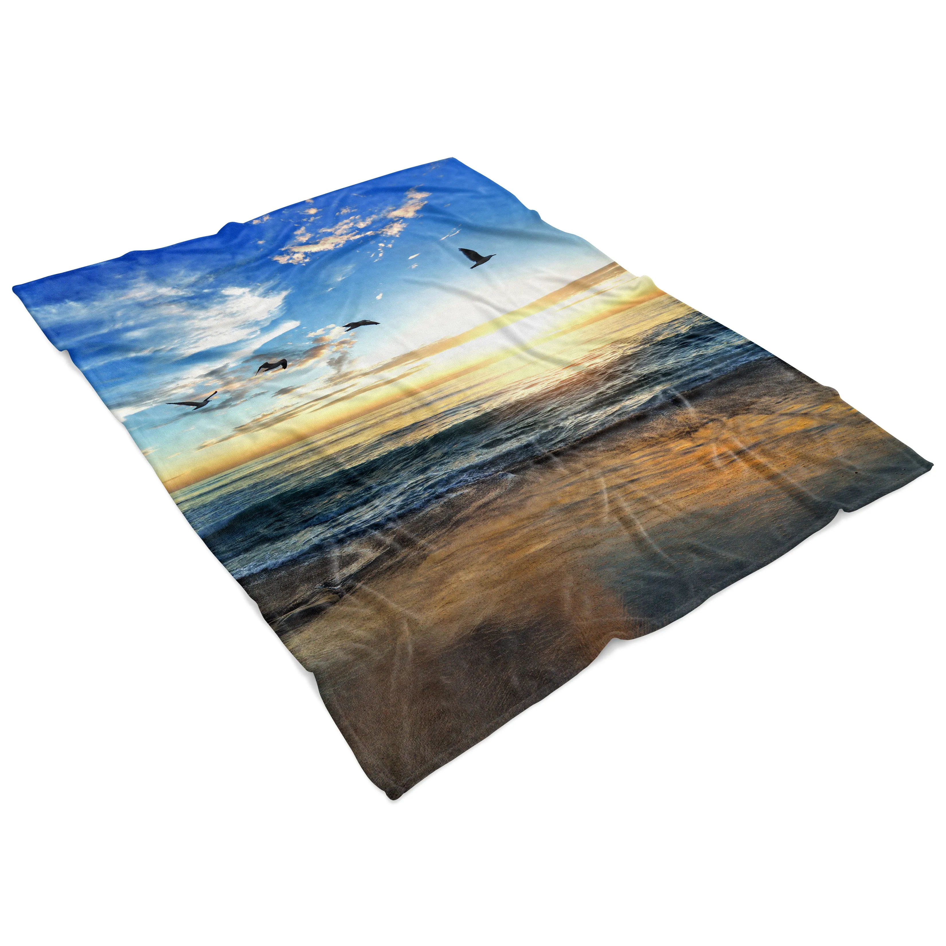Ocean Beach Fleece Blanket