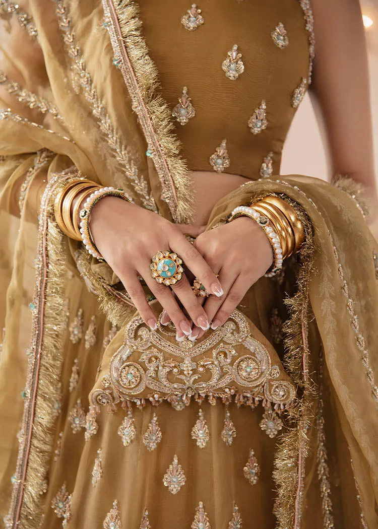Olive Green Lehenga Choli and Dupatta Dress for Bride