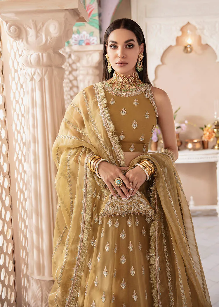 Olive Green Lehenga Choli and Dupatta Dress for Bride