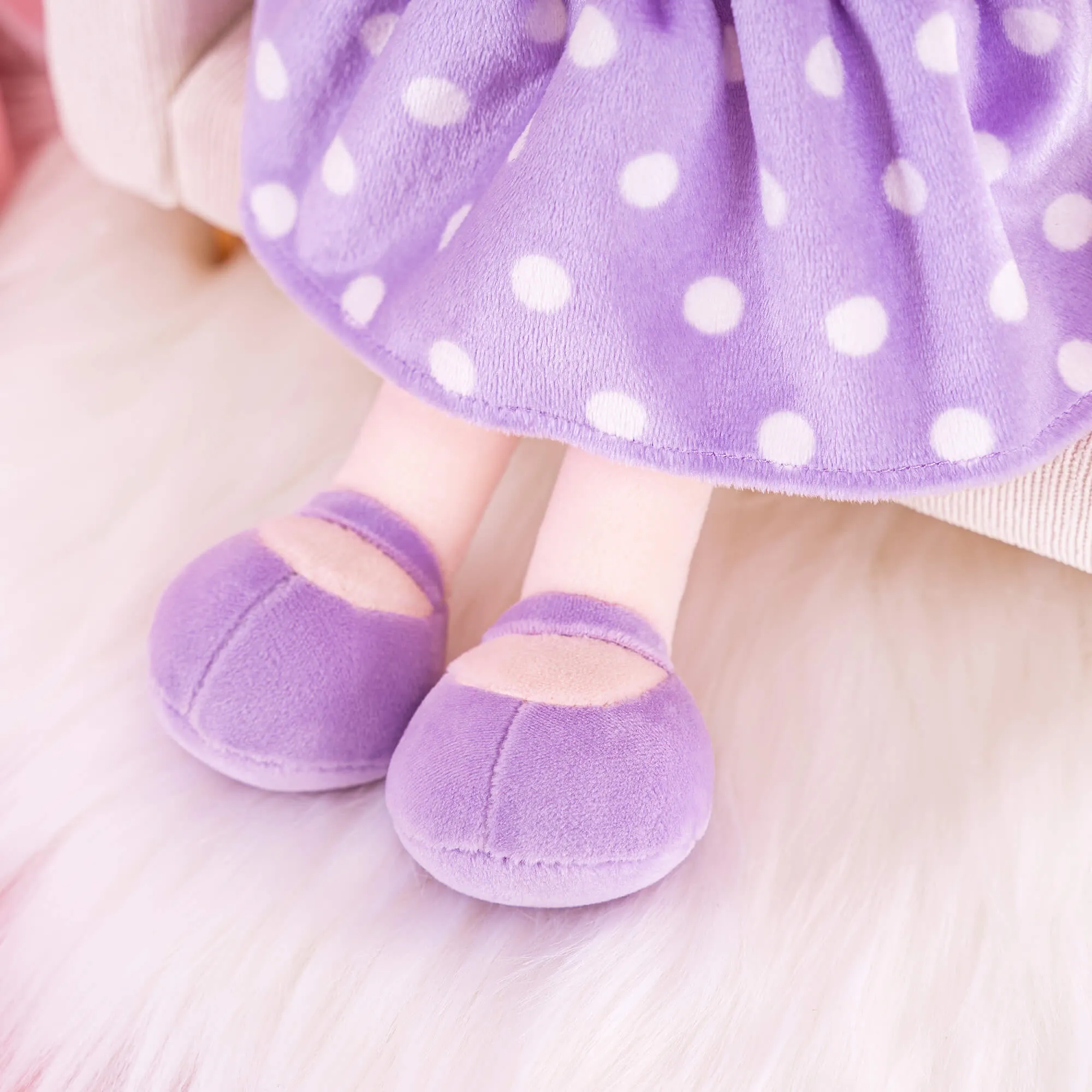 Onetoo 13-inch Baby Doll Girl Gifts Polka Dot Series Dolls Purple