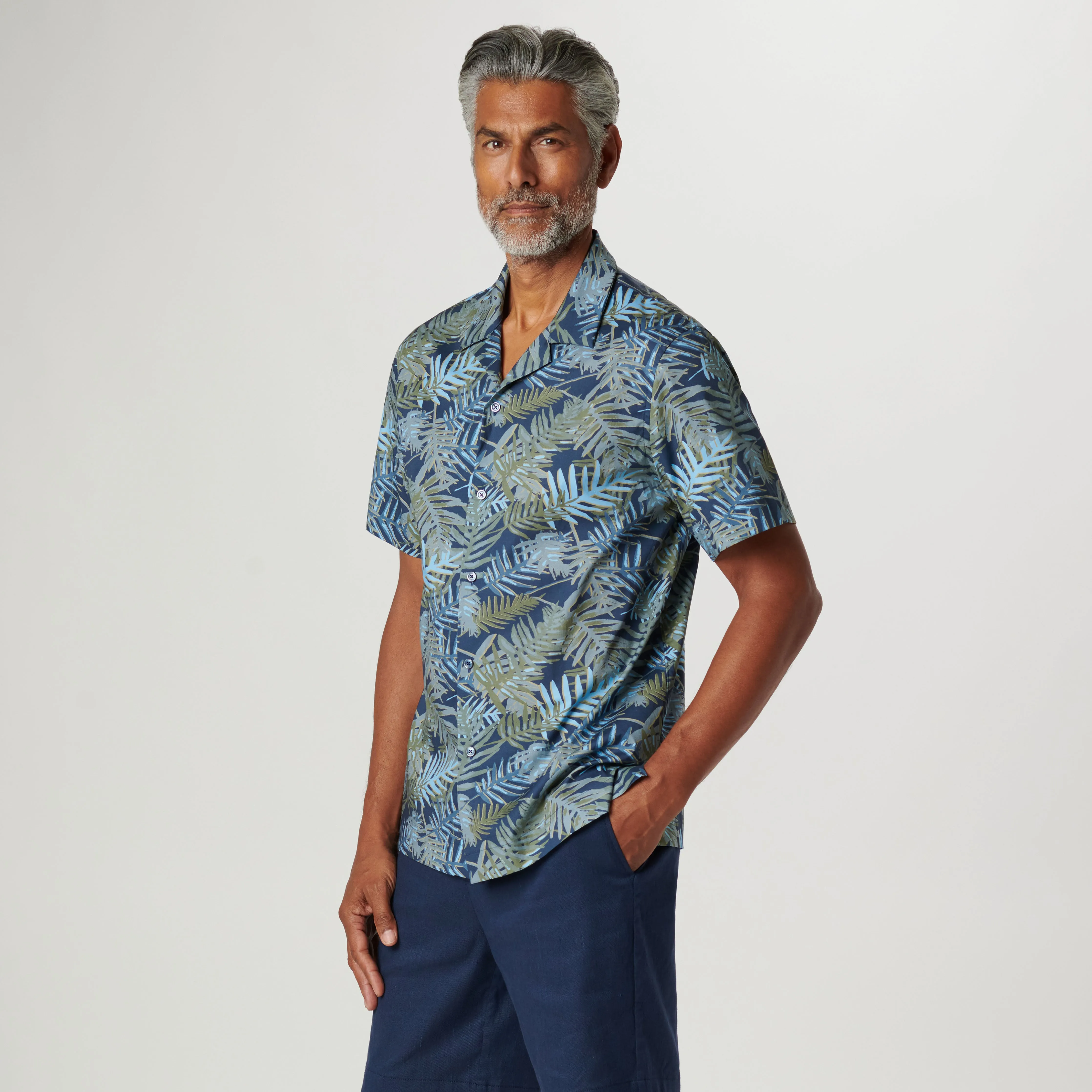 Orson Leaf Print Short Sleeve Shirt