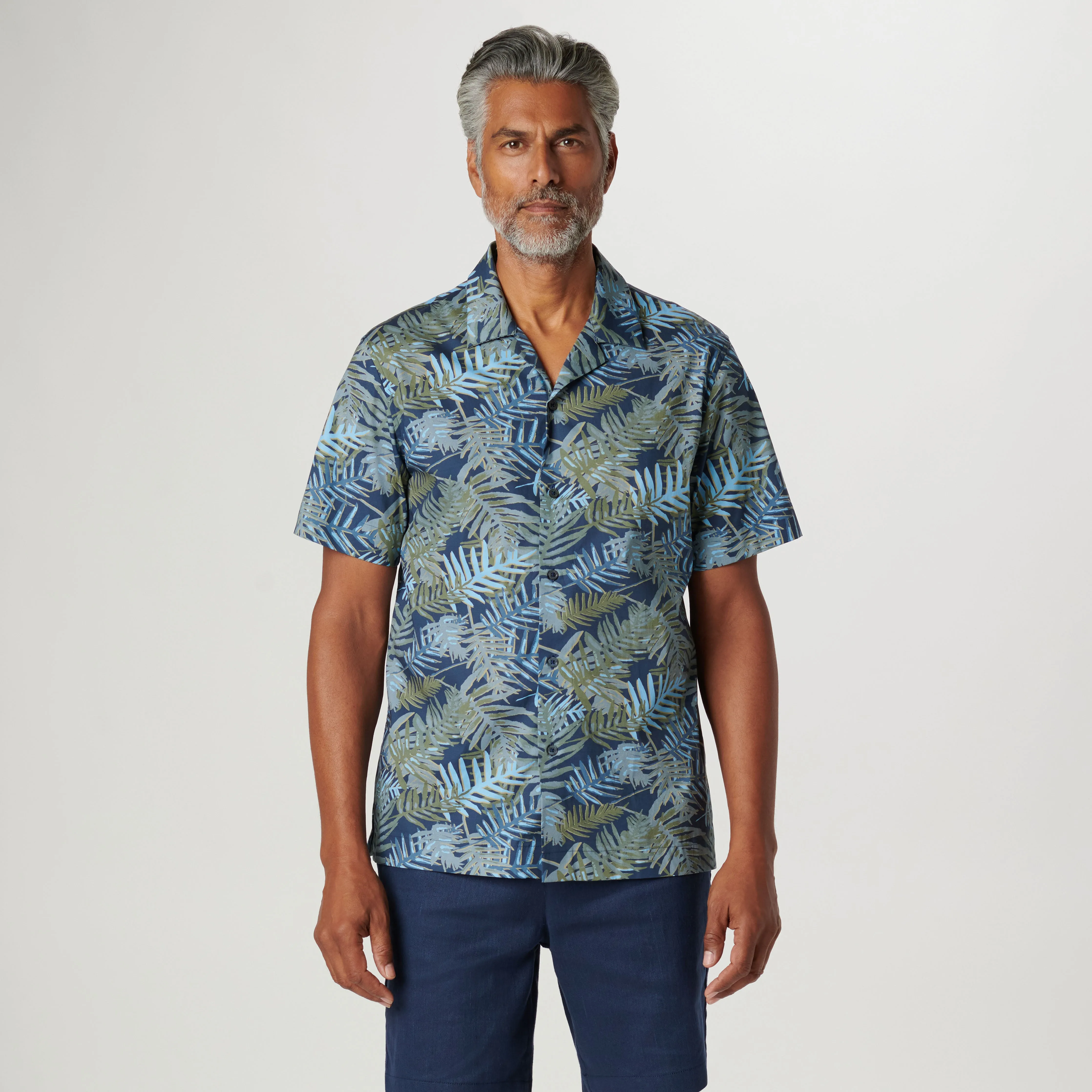 Orson Leaf Print Short Sleeve Shirt