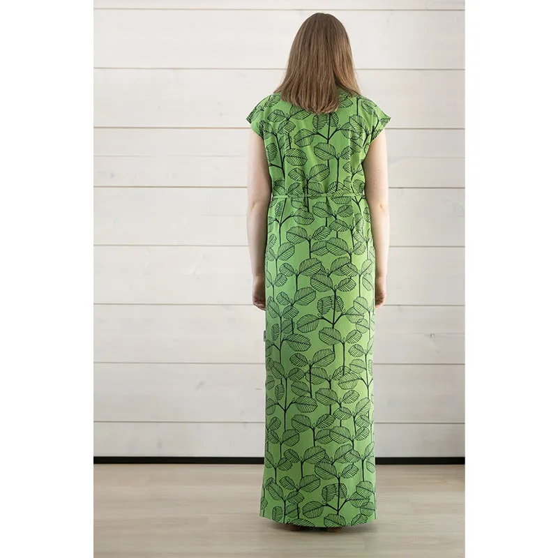 PaaPii Adult Iiris Alder Dress - Short Sleeve - Forest Green