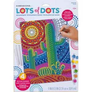 Paint Works Paint By Number Kit 8"x10" -Cactus lots of Dots