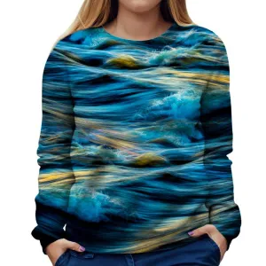 Painted Waves Womens Sweatshirt